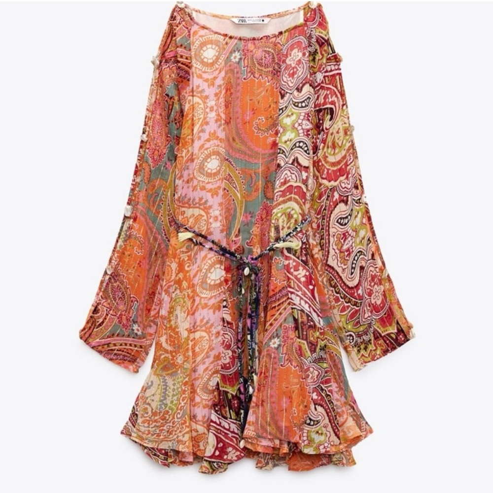 Zara Multicolor Paisley Dress